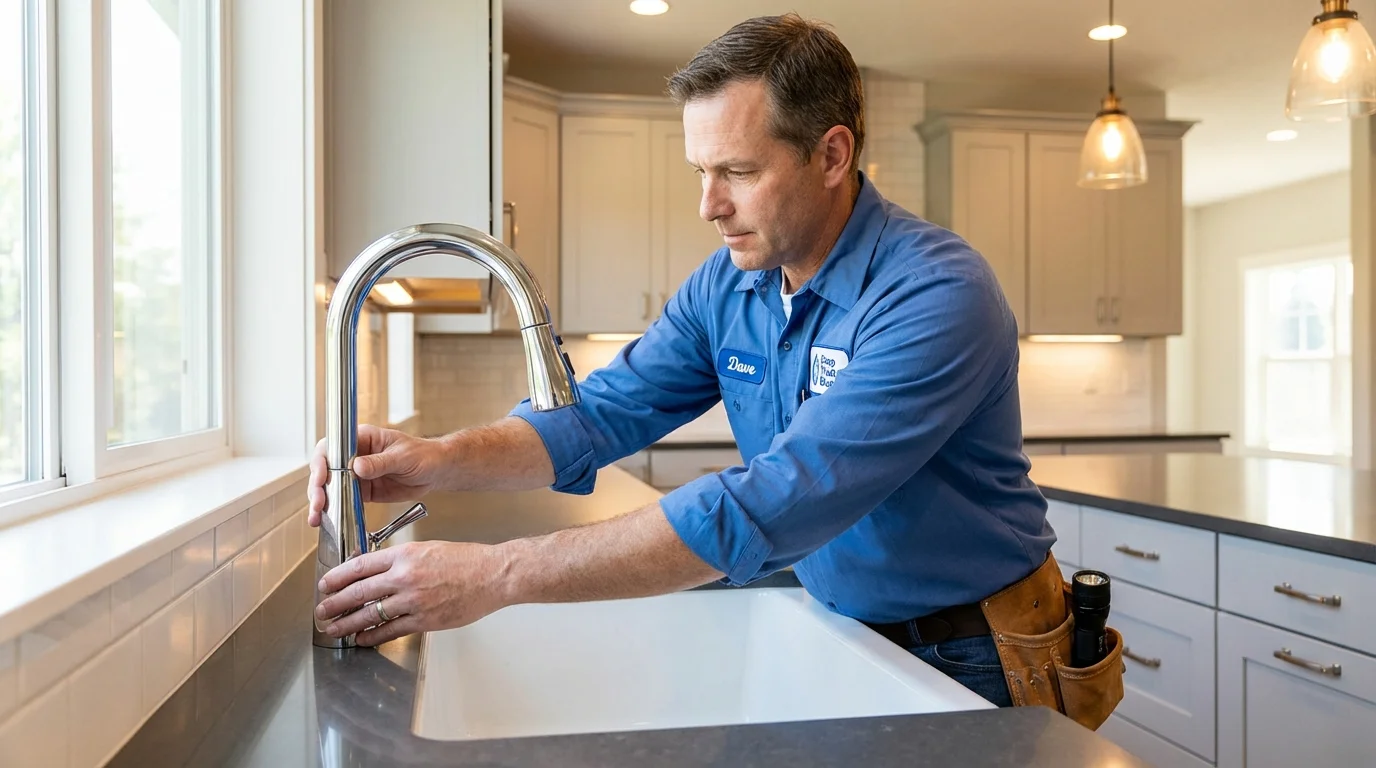 Kitchen faucet installation by Johns Plumbing LLC in Nolanville